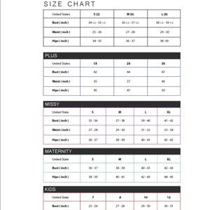 Zenana Size Chart